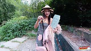 german scout lures skinny jenny stella to berlin for hard anal pounding and facial