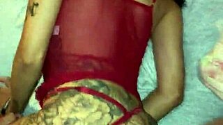 hey, check out this hot morena gagging on huge cock before wild pussy pounding