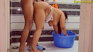 hot desi bhabhi bathroom painful rough fuck by hubby, ouch that hurts so good 😩💦🔥