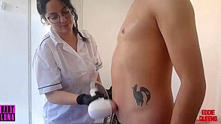 chubby colombian big tits babe gets laser hair removal massage with happy ending cum on boobs 💦😏