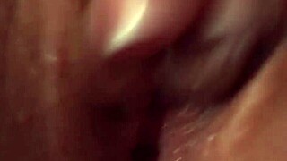 Wife fingers beautiful wet pussy closeup