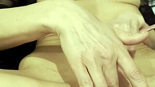 Oiled Mature Blonde Wife Fingers to Explosive Orgasm