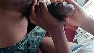 watch me play with my boyfriend's huge black throbbing dick