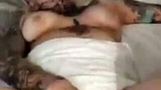 Blonde Slut Neighbor Fingers Her Big Tits And Ass On Camera