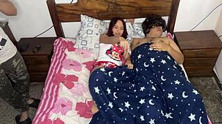 Girlfriend's Friend Fucks Her Hard Next To Me In Shared Bedroom NTR