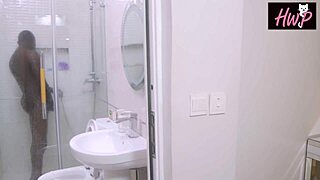 Horny Housewife Fucks Chubby Ebony Househelp Doggystyle with Husband Watching