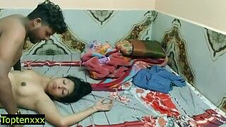 that skinny asian beauty bends over begging for more hardcore doggystyle pounding from her horny desi boyfriend