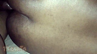 Chubby ebony begs sideways anal creampie moaning loud