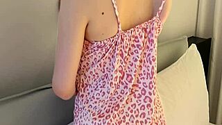 Skinny Asian Wears Flower Print Camisole One Piece Solo