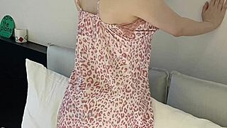 Skinny Asian Wears Flower Print Camisole One Piece Solo
