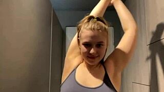 crazy gym fuck! horny teen pussy pounded hardcore public quickie!!