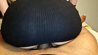 masked brunette sucks big black cock deep