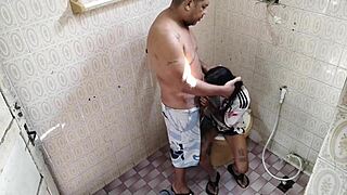 Skinny Latina Slut Takes Monster Cock Anal in Bathroom Orgasm