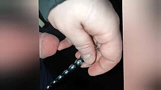 Jayq Stretches Urethra with 14mm Steel Sound and 13mm Plug for Extreme Penis Dehnung