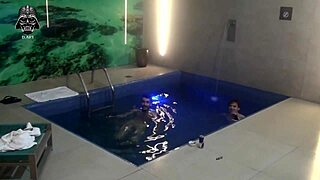 bareback threesome with brazilian friends monster cocks motel pool action