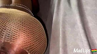 slim ebony lactating teen milf pussy stretched by huge black cock cumshot milking action 💦🥛