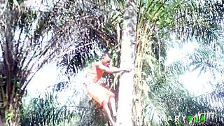 i spot young bbw fetching wood in bush, help her then she rides my bbc hard outdoors till creampie