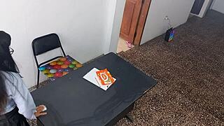 Stepfather's Secretary Fucked Standing Office Whore Style