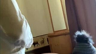 sexy snowboarder chick bounces on cock in hot pov with sloppy deepthroat and squirt