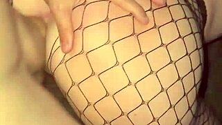 guy pounds blonde in fishnets rough then blasts huge facial load