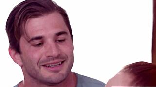 Hot blonde teen fucked hard while milf strokes herself!