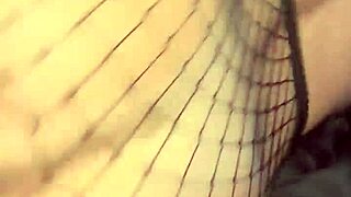 guy pounds blonde in fishnets rough then blasts huge facial load