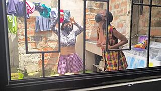 housewives turn laundry day into secret slut sessions