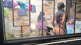 housewives turn laundry day into secret slut sessions