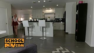 elsa jean invites gina valentina for hot gf threesome ride 🎃👯‍♀️💦