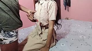 first time with cute stepbro's huge cock feels amazing