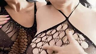 Phat asses get wrecked! Thick cock smashes brunette bombshells doggystyle deep!