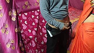 cute saree bhabhi loves rough anal pounding from devar after ice massage