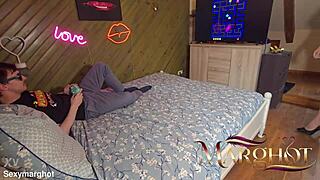 stepson fucks hot mother-in-law fills pussy eats cum