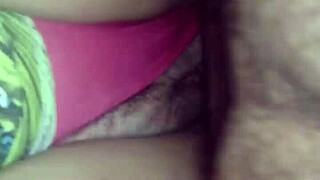 hey he rubbed cock on pussy then pounded her good