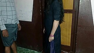 caught jerking to maid changing dress then she slaps and fucks his cock doggystyle