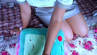 lonely college girl in uniform gets surprised by sneaky dorm visitor hd