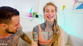 Tattooed slut stretched atm gaping wild finish!