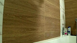 Voyeur Cam Catches Plump Mature Wife's Juicy Shower Show with Hairy Wet Pussy and Big Natural Tits