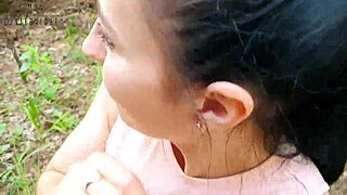 our risky public park quickie ends with me deepthroating your huge cock on video