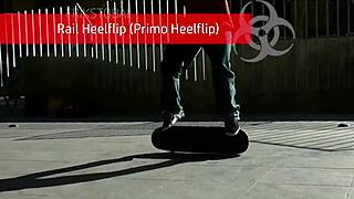 flipping her over hard outdoors in quarantine close-up doggystyle pov