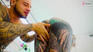Tattooed slut stretched atm gaping wild finish!
