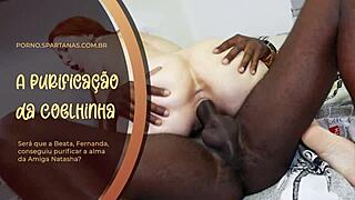 redhead bunny gets black cock purifying her juicy ass shake