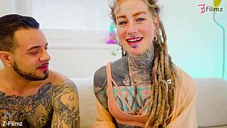 Tattooed slut stretched atm gaping wild finish!