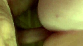 Everyday couple bends over for deep doggy creampie finish