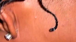 Dominican big-ass beauty bends over shaking curves for interracial spanking lover