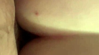 Everyday couple bends over for deep doggy creampie finish