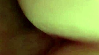 Everyday couple bends over for deep doggy creampie finish