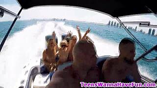 DOMINATING PARTY TEEN WITH MONSTER COCK BLOWJOB