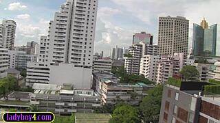 i love my teen ladyboy girlfriend's bareback anal pounding on sunny day