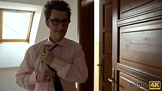 blonde jennifer simons can't say no to old daddy's urges in this twisted family play